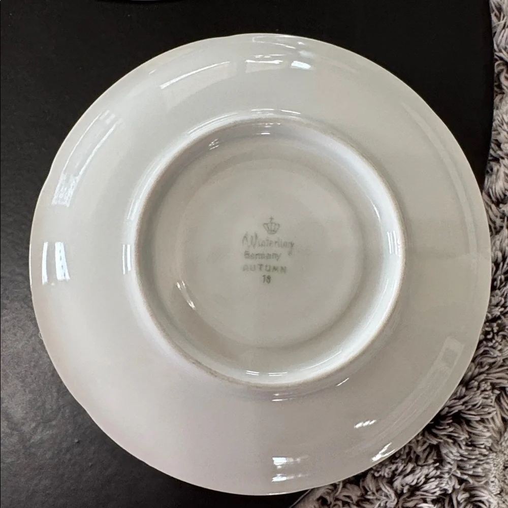 Winterling Bovaria Germany Autumn Leaves Set of 4 Saucers 6